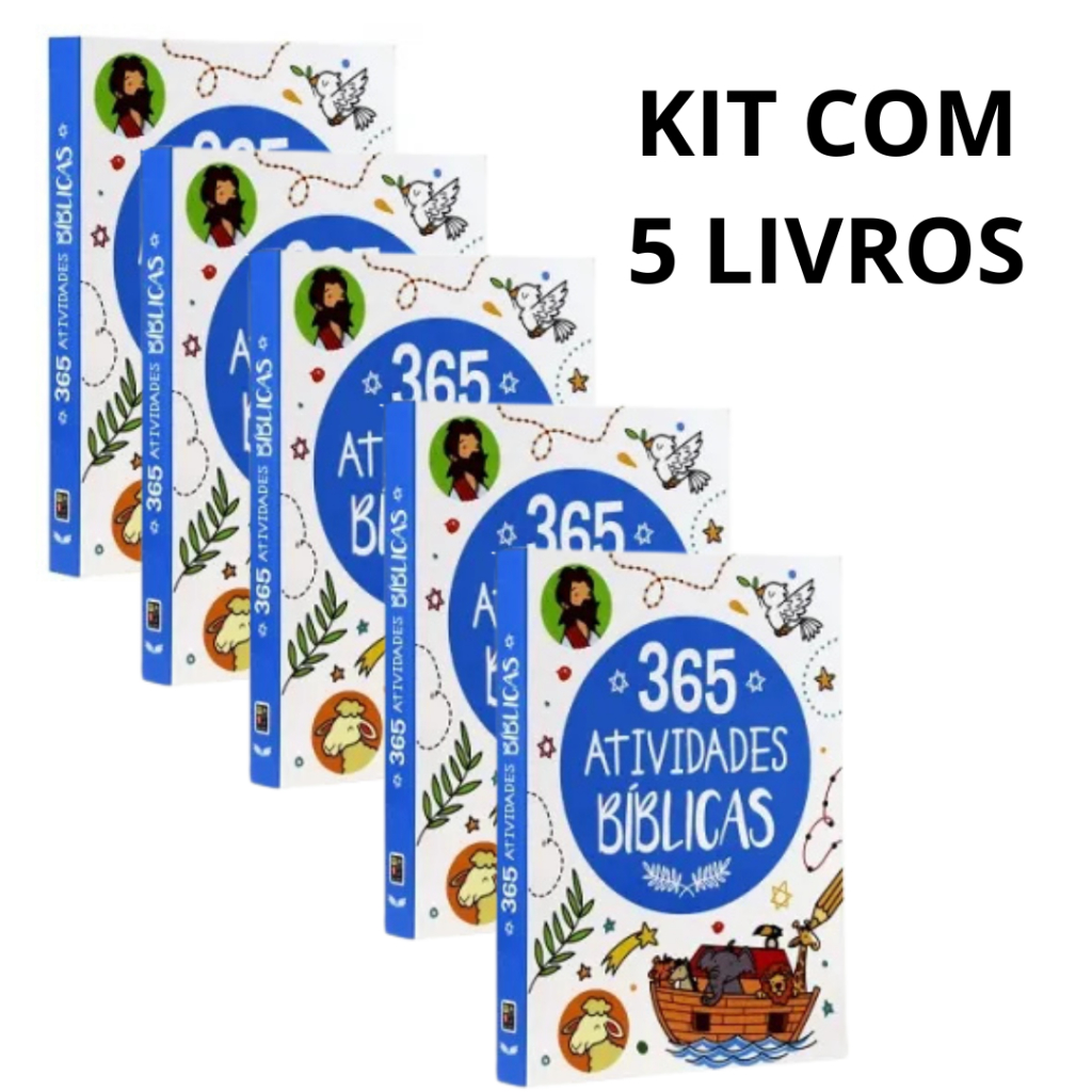 KIT Com 5 Unidades de 365 Atividades Bíblicas - Books & Magazines
