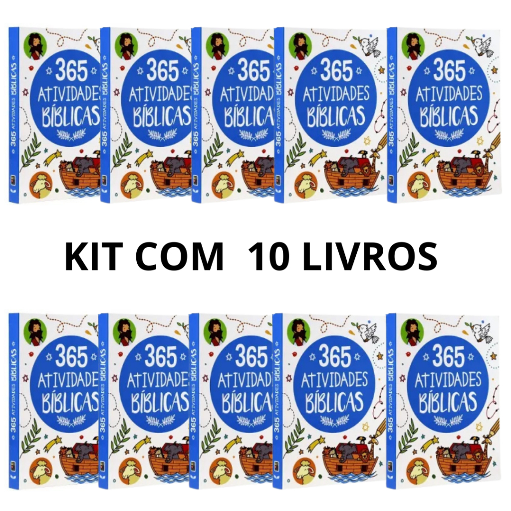 KIT Com 10 Unidades de 365 Atividades Bíblicas - Books & Magazines
