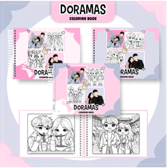Livro de Colorir - DORAMA - Caderno de Desenho Pintura Coloring Book