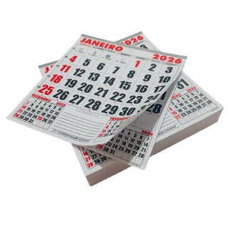Bloco Refil Calendário Mensal folhinha Tamanho 16x14,5cm em Oferta na Shopee