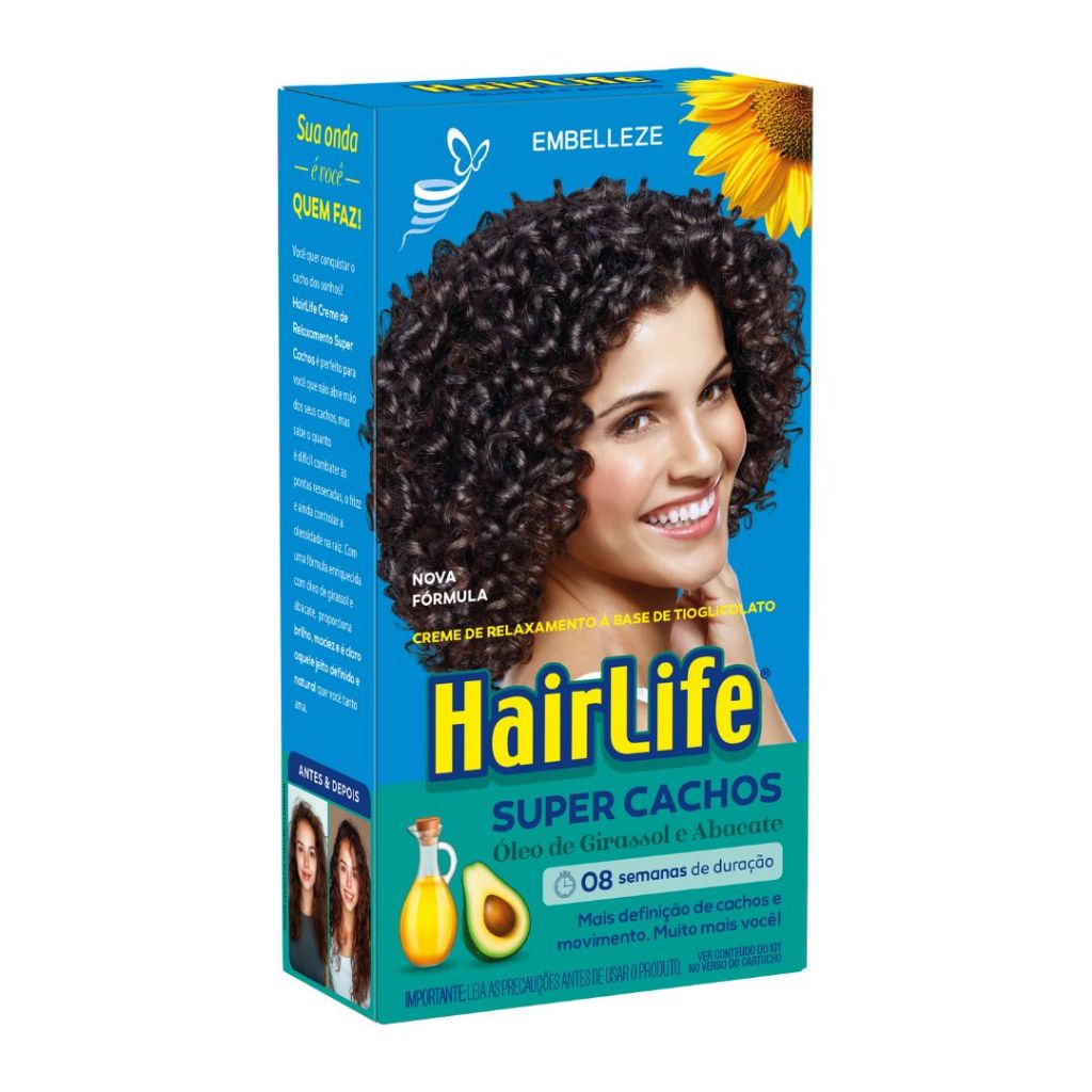 HairLife Creme de Relaxamento Embelleze 180g Super Cachos em Oferta na Shopee