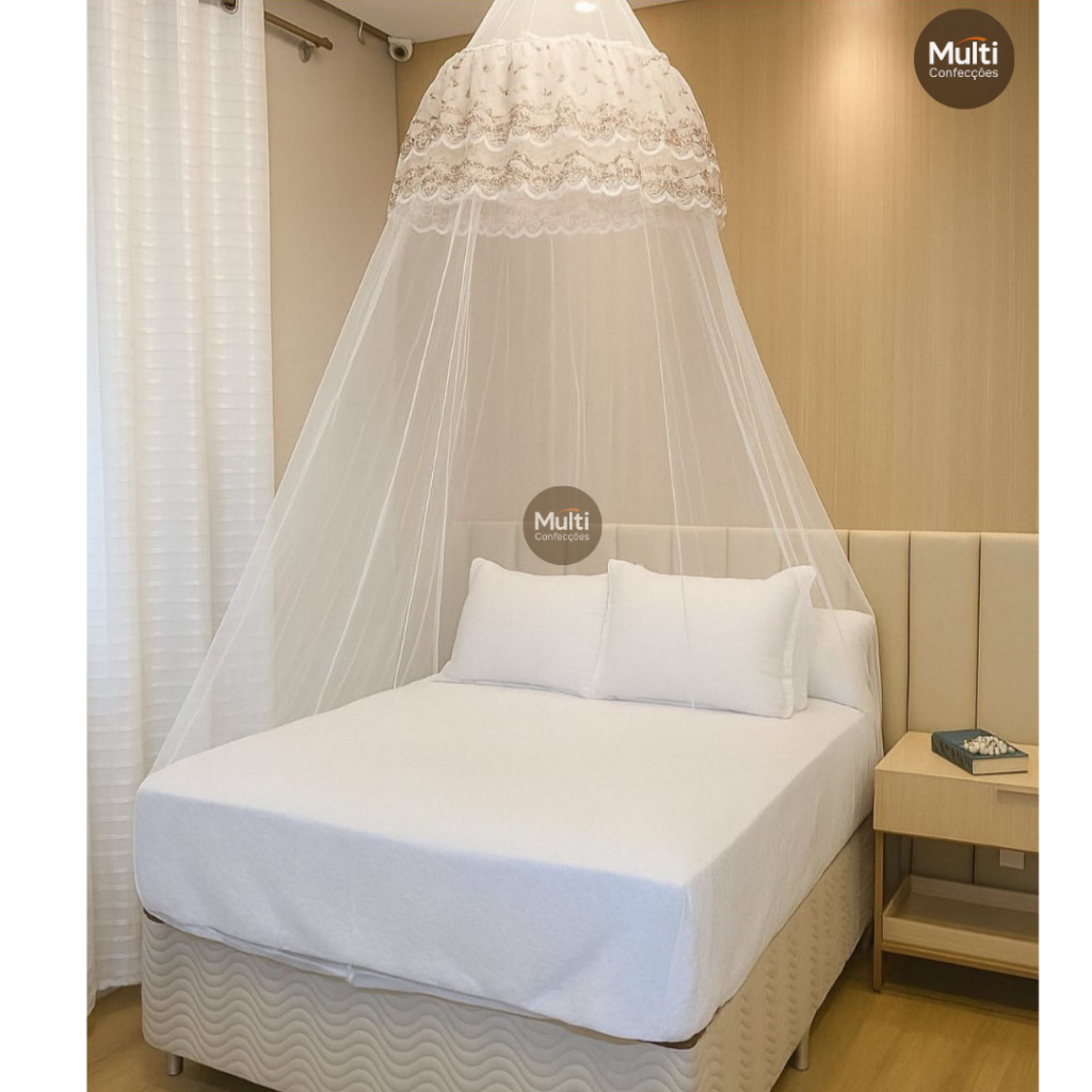 Mosquiteiro Volta Mundo Serve pra Cama Solteiro/Box