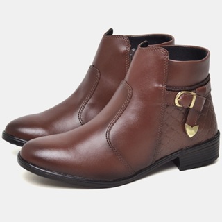 Bota Coturno Dubuy Feminina Cano Curto Marrom 207FG em Oferta na Shopee