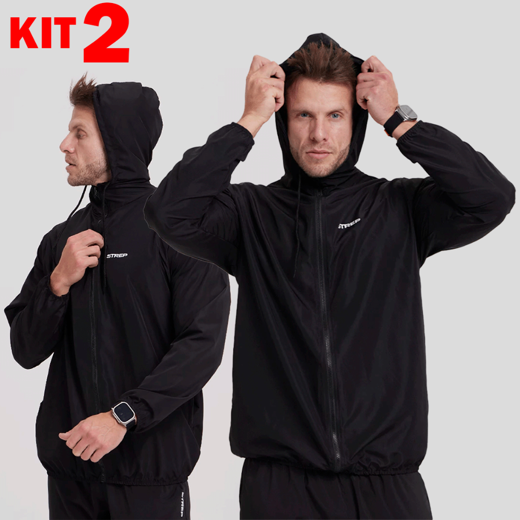 Kit 2 Jaquetas Masculinas Impermeável Com Capuz Forrado Premium em Oferta na Shopee