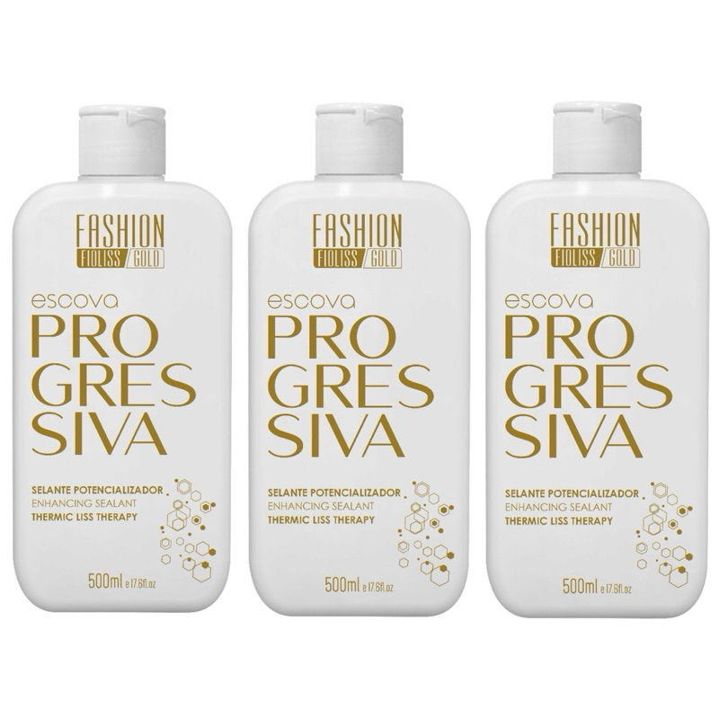 Plástica dos Fios Zero Formol Fashion Fioliss Gold 3x500ml a Melhor Escova Progressiva — R$ 615,00 em Shopee
