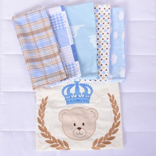 Kit 5  Fronhas Estampadas Menina/Menino + 1 Fronha Bordada Bordados Variados - 06 Peças em Oferta na Shopee