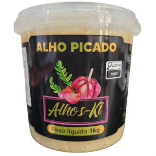 Alho Picado 1 kg - Sem Conservantes em Oferta na Shopee