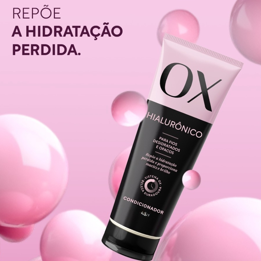 OX Condicionador Hialurônico – Cabelos Macios, Leves e Hidratados