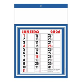 Folhinha calendário cartela bloco B mensal 27x37cm em Oferta na Shopee