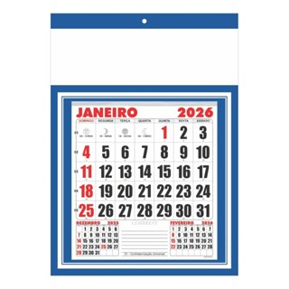 Folhinha calendário cartela bloco A mensal 27x37cm em Oferta na Shopee