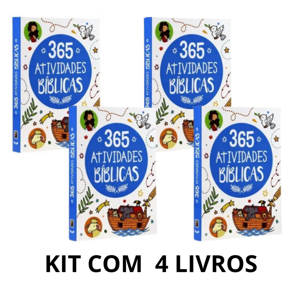 KIT COM 4 365 Atividades Bíblicas | Pé da Letra em Oferta na Shopee