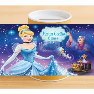 🔥 Kit 20 a 50 Rotulo Adesivo para Cofrinho Personalizado Cinderela  | Ideal para  Lembrancinha de Festa em Oferta na Shopee