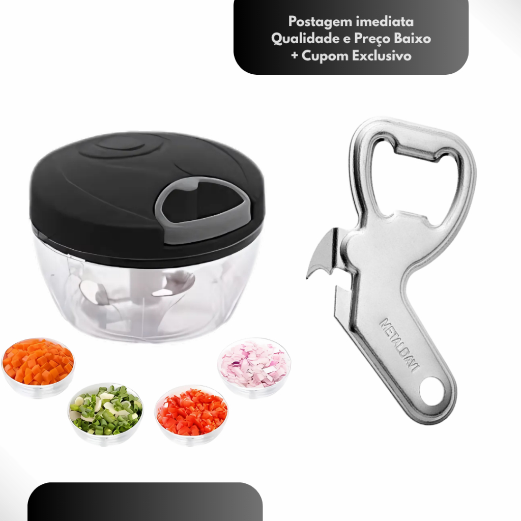 Abridor de Garrafas + Processador de Alimentos 170ml em Oferta na Shopee