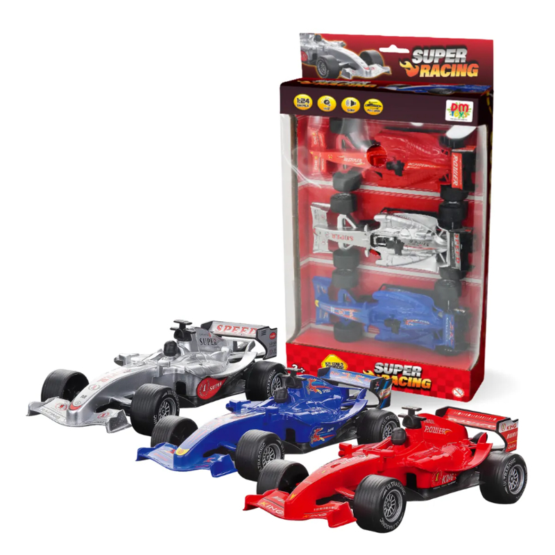 Kit Carrinhos F1 Fricção Super Racing Com Luz E Som - DM Toys em Oferta na Shopee