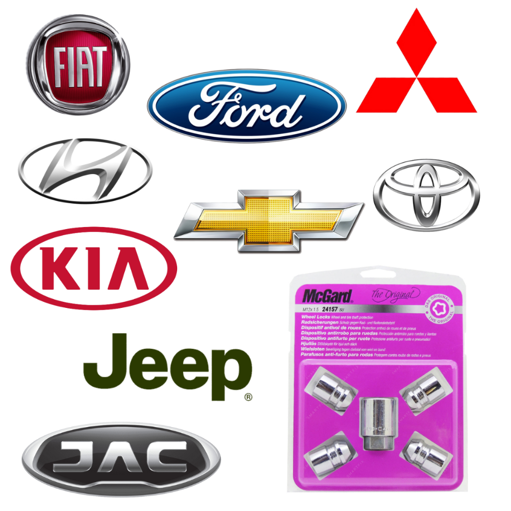 ANTIFURTO MC GARD PARA RODA SU GM / FIAT / FORD / HONDA / JEEP / CRSYSLER / LAND ROVER / TROLER PORCA