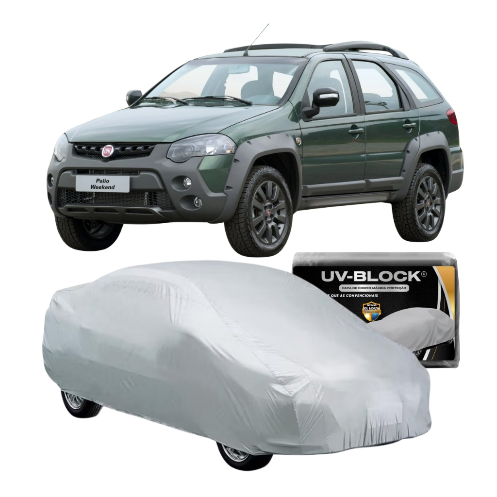 Capa Cobrir Carro Fiat Palio Weekend Lona Protetora Impermeável Sol e Chuva