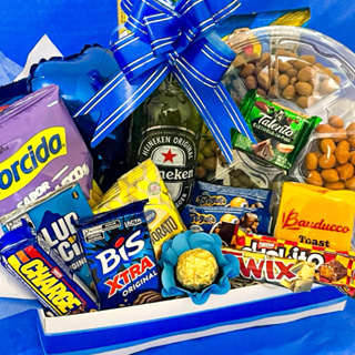 Cesta Café da Manhã com Cerveja, Chocolates e Petiscos - Presente Criativo em Oferta na Shopee