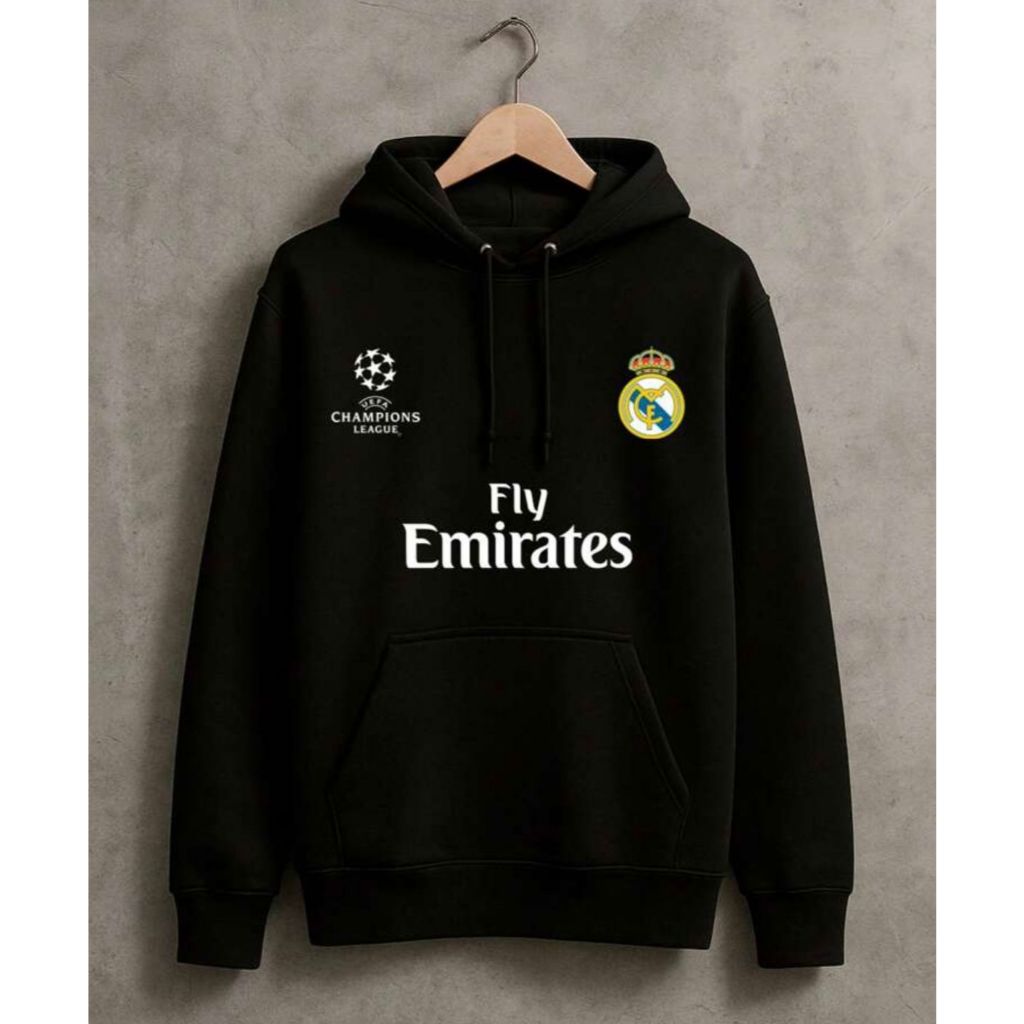 BLUSA MOLETOM REAL MADRID UNISSEX - ALGODÃO CONFORTÁVEL - CHAMPIONS
