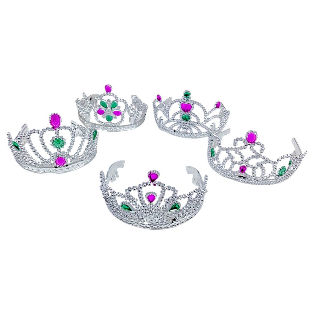 Kit 12 Coroa Princesa Rainha Fantasia Tiara Fantasia Plástico Atacado Cosplay Dança Apresentação