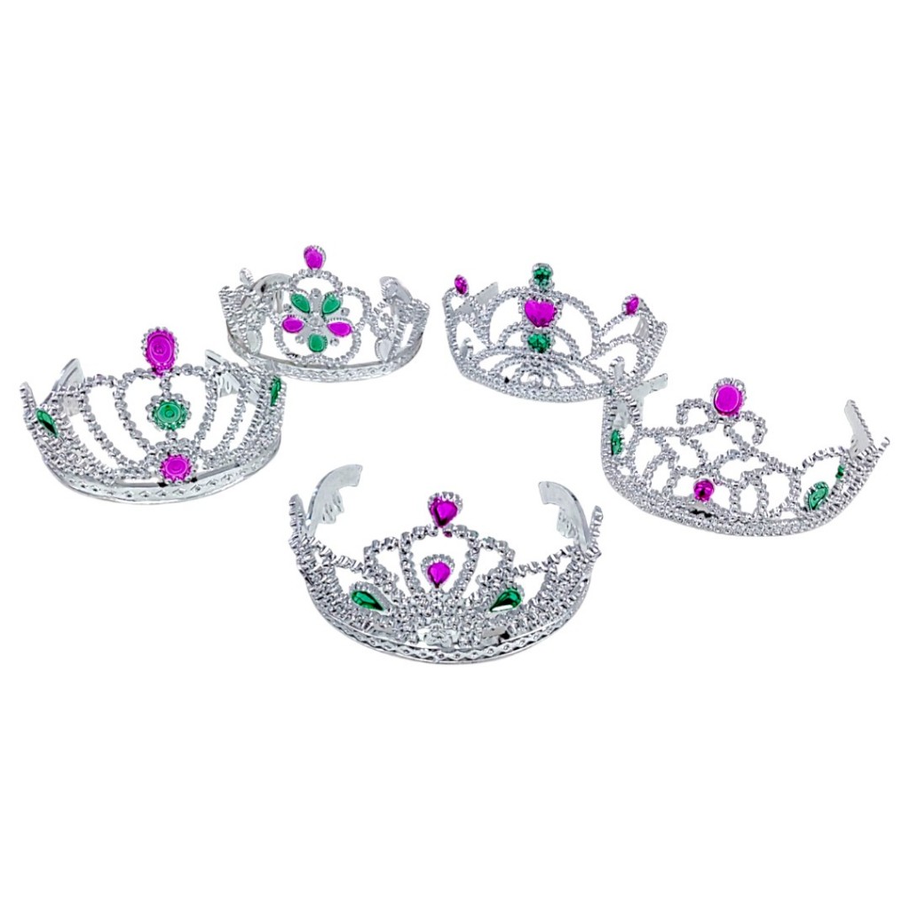 Kit 12 Coroa Princesa Rainha Fantasia Tiara Fantasia Plástico Atacado Cosplay Dança