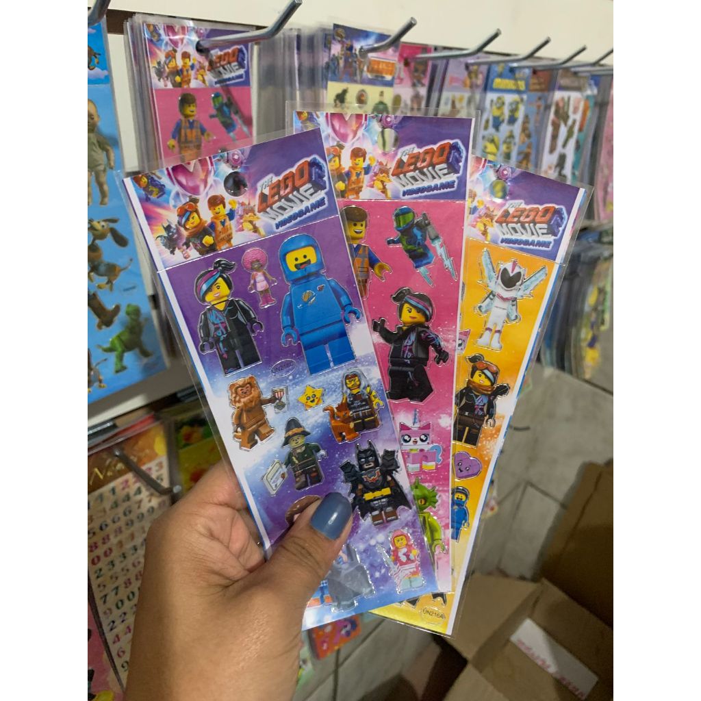 kit de cartela de adesivos universo lego - cartelas de adesivo lembrancinha infantil escola