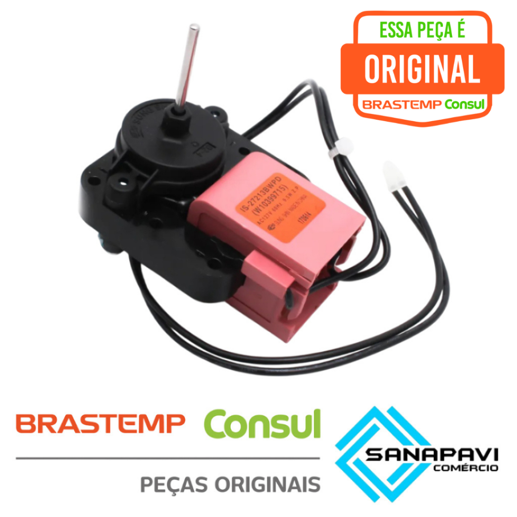 Motor Ventilador W10399715 Geladeira Brm35 Brastemp Original