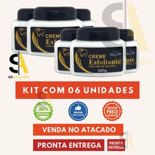 Kit 6 Und Creme Esfoliante com Sebo de Carneiro 240g San Jully | Atacado p/ Revenda | Pronta Entrega em Oferta na Shopee