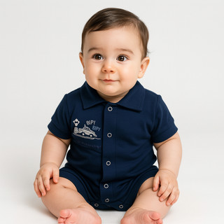Macacão Curto Infantil Bebê Menino Super Confortável e Leve