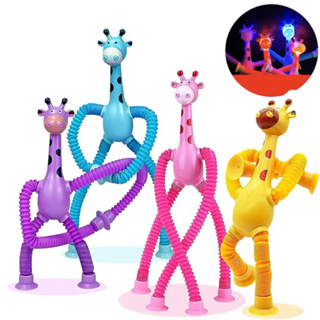 10 girafas estica e puxa melman pop it tubo com led brinquedo sensorial em Oferta na Shopee