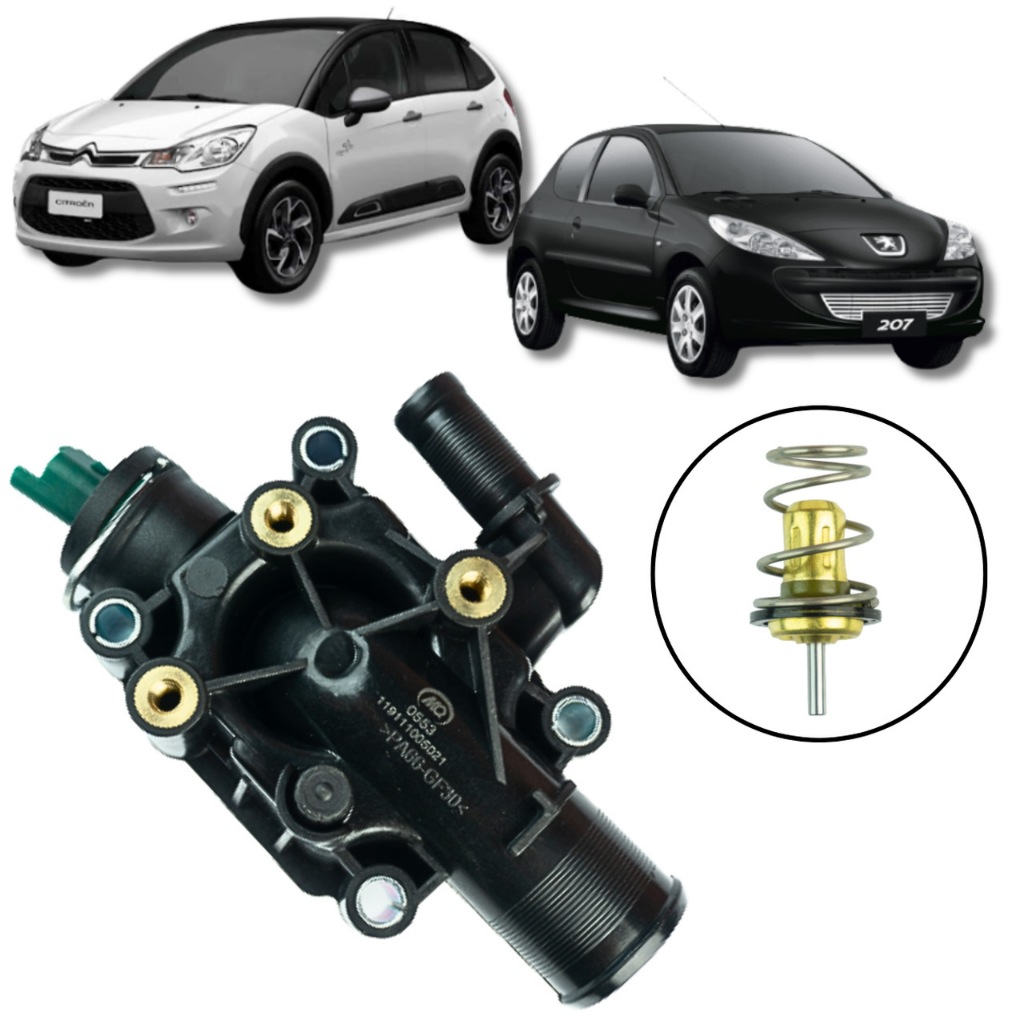 CARCAÇA DE VÁLVULA TERMOSTÁTICA CITROEN C3 1.4 16V 2003/ PEUGEOT 207 em Oferta na Shopee