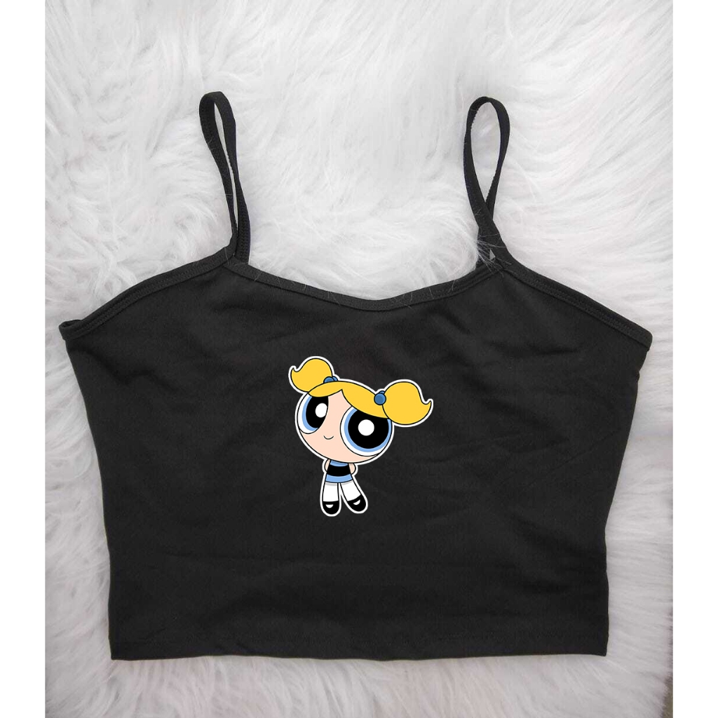 Cropped feminino feminino regata desenhos moda croped alcinha regata lindinha meninas super poderosas