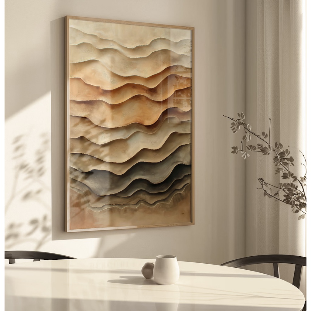 Quadro Decorativo Com Moldura Filete Sala Quarto Casal Escritório Abstrato Arte Estilo 3D As Camadas