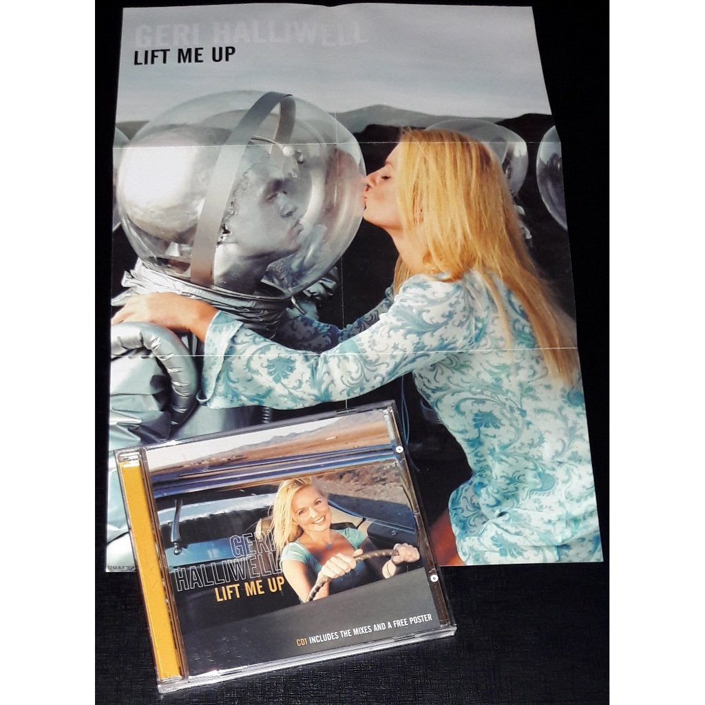 Geri Halliwell CD Single Lift Me Up Part 1 Com Poster 1999 Importado Europa Raro Remixes Excelente Spice Girls