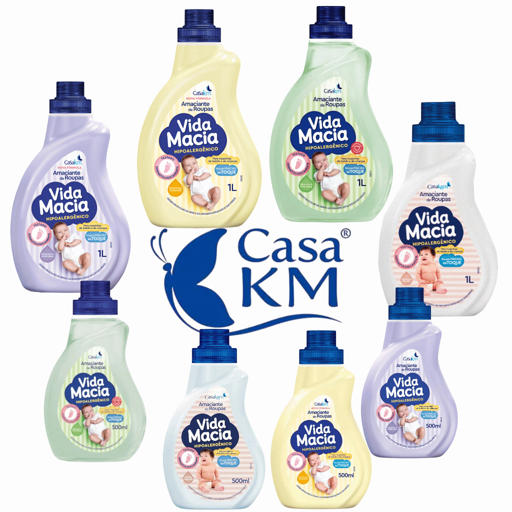 Amaciante Vida Macia Glicerina Amêndoas Erva Doce Camomila Algodão Hipoalegênico Escolha o Seu
