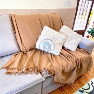 Manta Para Sofá 4,00x1,80 100% Algodao Protetora Decoração Muito Grande Grossa Promoção em Oferta na Shopee
