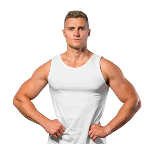 Camiseta Regata Masculina Camisa sem Manga Lisa Branca Academia Caminhada Básica 100% Algodão Malha 30.1 *Promoção*