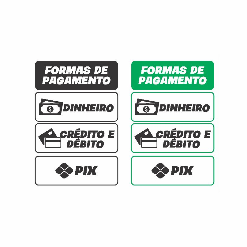 Placa Pagamento não vendemos fiado mercado aceitamos pix cartão dinheiro diversos modelos