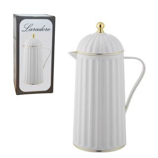 Garrafa Térmica de Café Laradore Roma - Branca e Dourada 1L
