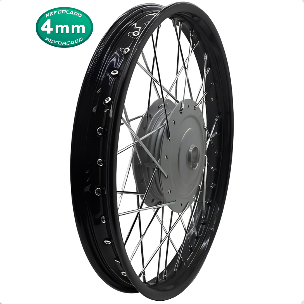 Calha Roda Dianteira Raiada 4m Titan Fan 150 04/13 Aro Preto