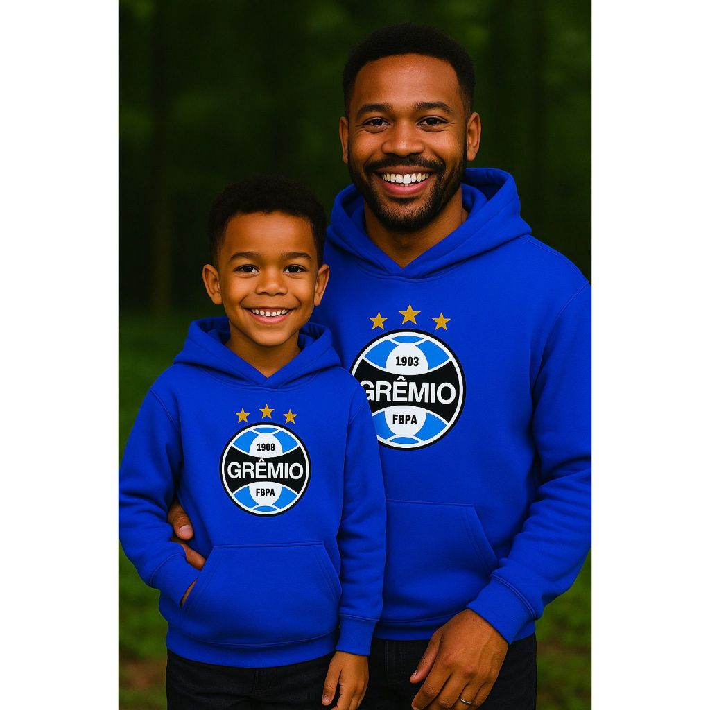 MOLETOM INFANTIL CASACO BLUSA DE FRIO CANGURU GRÊMIO FOOTBALL PORTO ALEGRE MASCULINO FEMININO UNISSEX