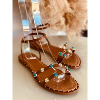 Sandália Rasteira Feminina Virginia Luxo moda casual elegante blogueira. em Oferta na Shopee