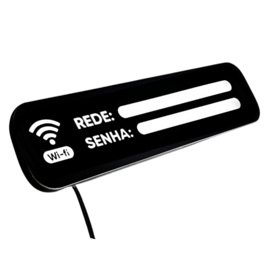 Placa Wi-fi Senha Luminosa Led Letreiro Rede Painel Neon