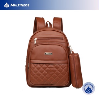 Bolsa De Mochila Feminina Com Estojo De Costas Em Couro Sintético em Oferta na Shopee