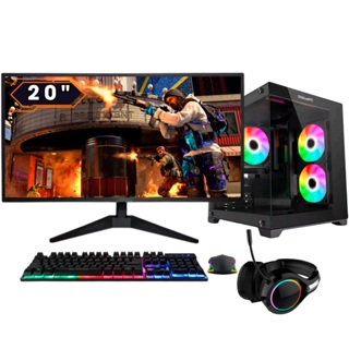 PC Gamer  BluePC FIRE Ryzen 5 5600GT, 16GB, Radeon VEGA, SSD 256GB, 500W, Monitor 20"  - PG2E-1040FI em Oferta na Shopee