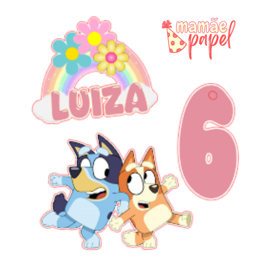 TAG COM CORRENTINHA PERSONALIZADA / TAG / BLUEY