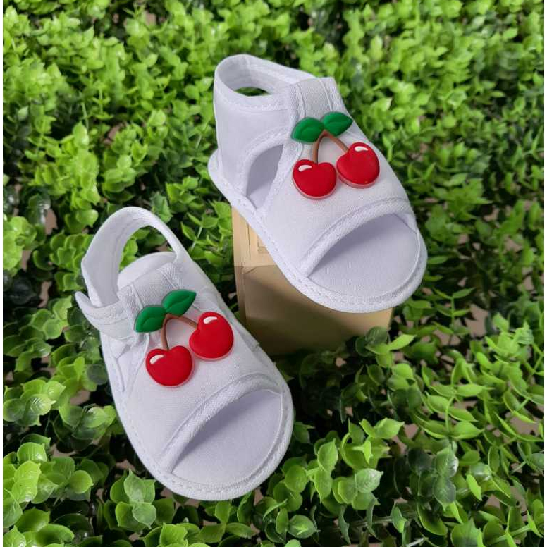 Sandalia de Bebê Recém-Nascidos Frutinha Cerejinha Macia Passeio Casuais Meninas Verão em Oferta na Shopee