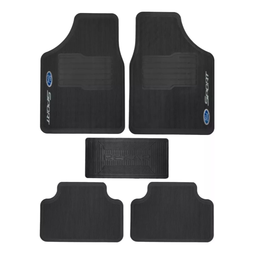 Kit Tapete Automotivo 5 Peças Sport com Logo Ford Courier Escort Mondeo Fiesta