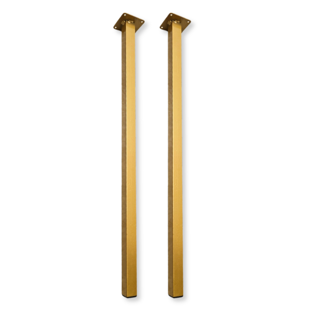 2 Pés De Mesa Tubo Slim Dourado 75cm Altura Reforçado em Oferta na Shopee
