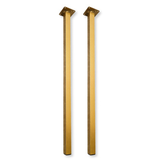 2 Pés De Mesa Tubo Slim Dourado 75cm Altura Reforçado em Oferta na Shopee