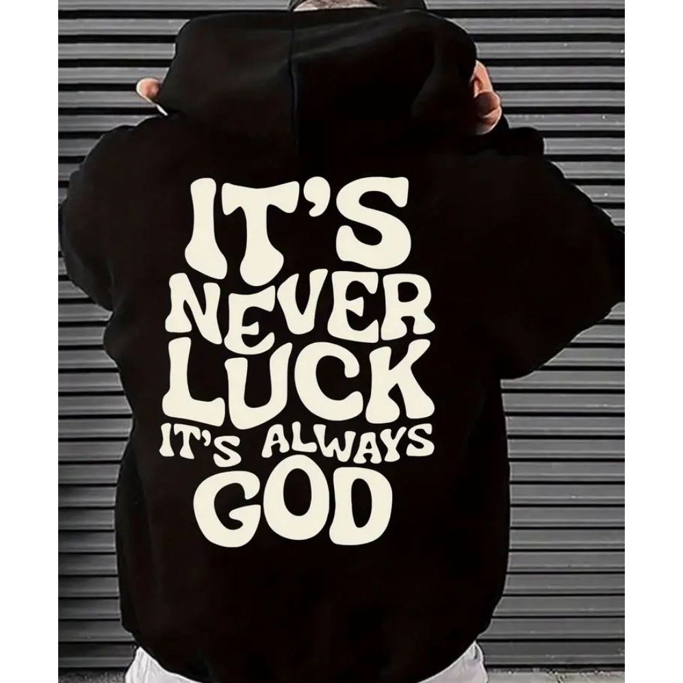 Moletom Unissex Religioso It's Always God Blusa Inverno Estilo Streetwear Canguru